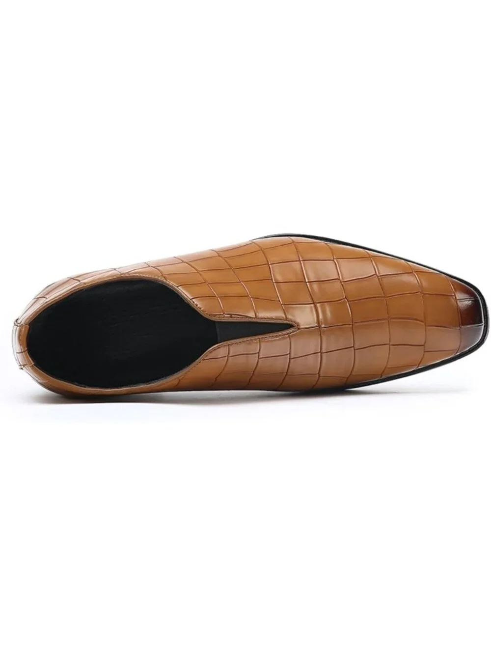 Men's Yellow Soft Leather Penny Loafers Dress Slip-on for Formal Business